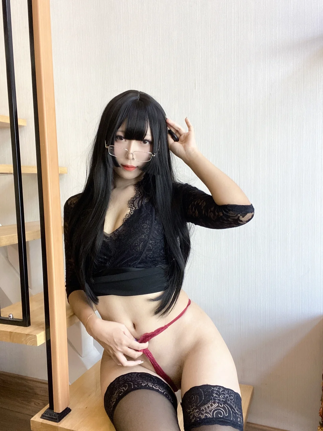 Money冷冷 - 黑蕾丝 [48P,2V-1.83GB] tg@simisebaisi 【丝足阁】027.webp
